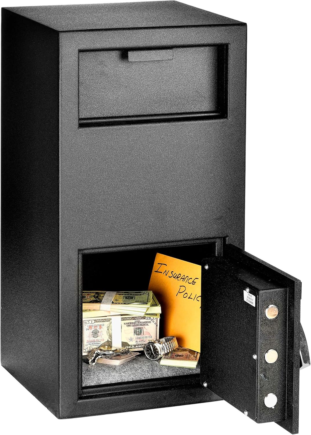 AdirOffice Keypad Lock Drop Box Safe - Industrial Strength Security Storage with Digital Lock - Safety for Home & Business Use (Large) : Office Products