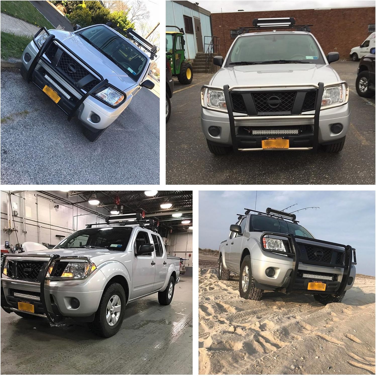 IJDMTOY Lower Grille 20 Inch LED Light Bar Kit For 2004 18 Nissan