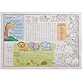 Kids Zoo Disposable Paper Placemats - Kids Zoo Table Mats Great for Parties and Decorations, Themed Interactive Dining Table Placemat 10"x14" (Kids Zoo) 50CT
