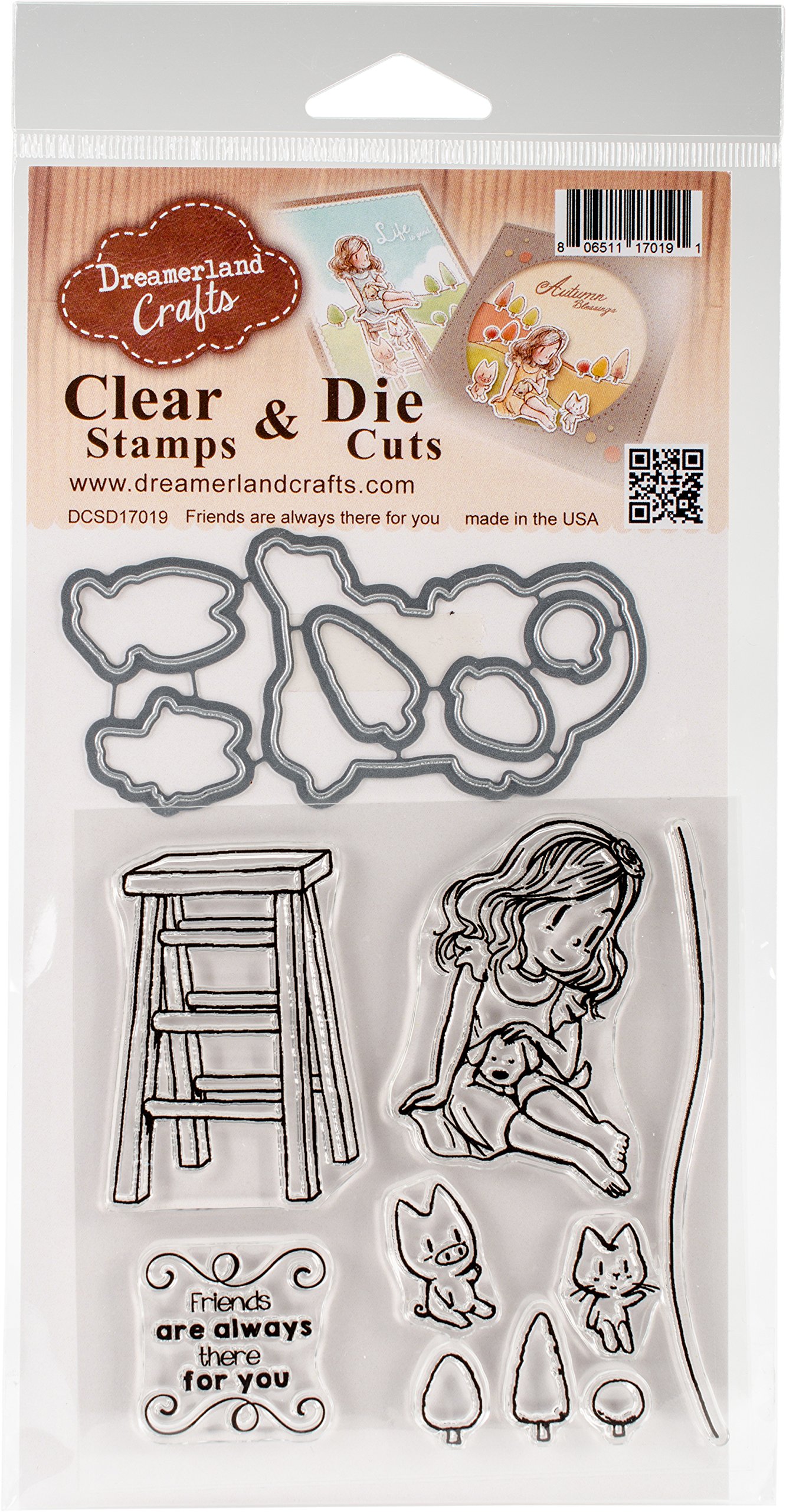 DreamerlandCrafts Clear Stamp and Die Set, Multi-Colour, 23.49 x 12.06 x 0.38 cm