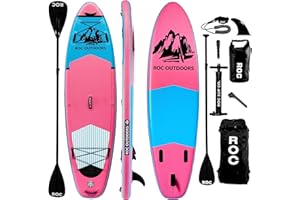 Roc Inflatable Stand Up Paddle Board 10' 6" with Premium SUP Paddle Board Accessories, Wide Stable Design, Non-Slip Comfort Deck for Youth & Adults