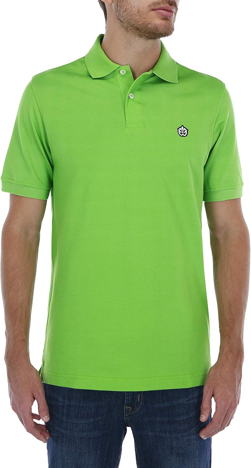 Buy Solid Piqué Polo Shirt Lime Green XL at Amazon.in