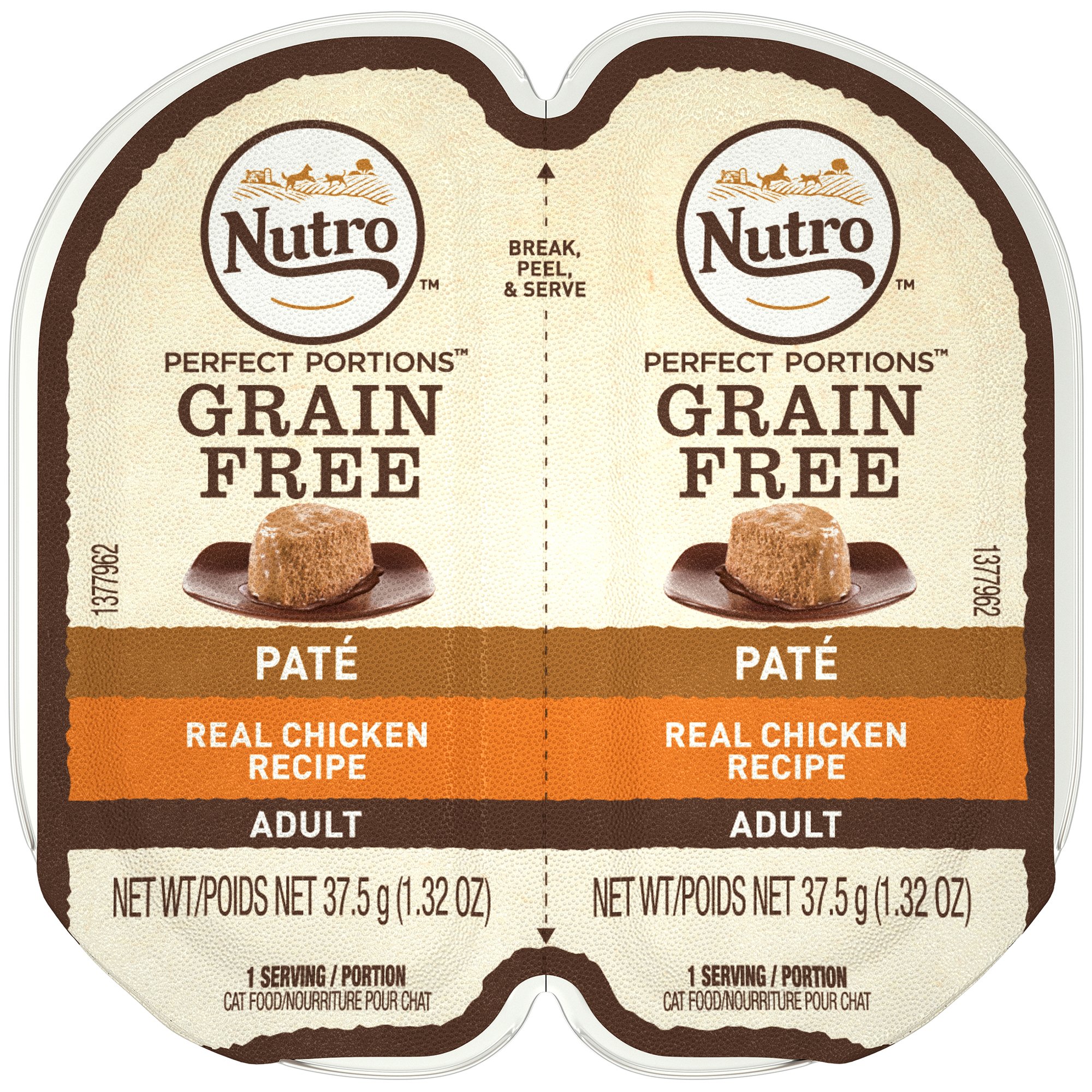 NUTRO PERFECT PORTIONS Pate Real Chicken Wet Cat Food Tray 2.65 Ounces