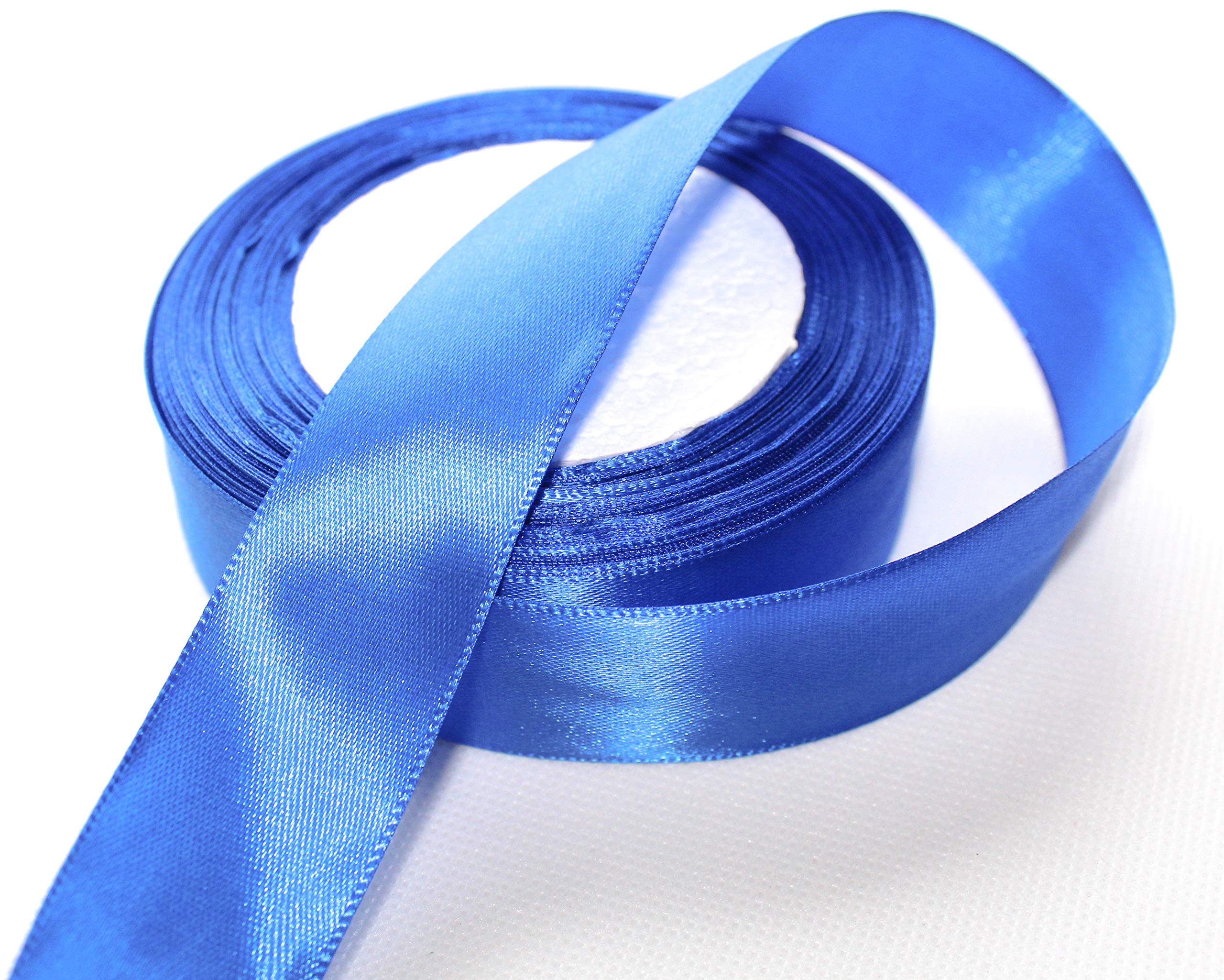 CaPiSo 22 m Satin Ribbon 25 mm Width 2.5 cm Decorative Ribbon Christmas Wedding (Navy Blue, 22 m)