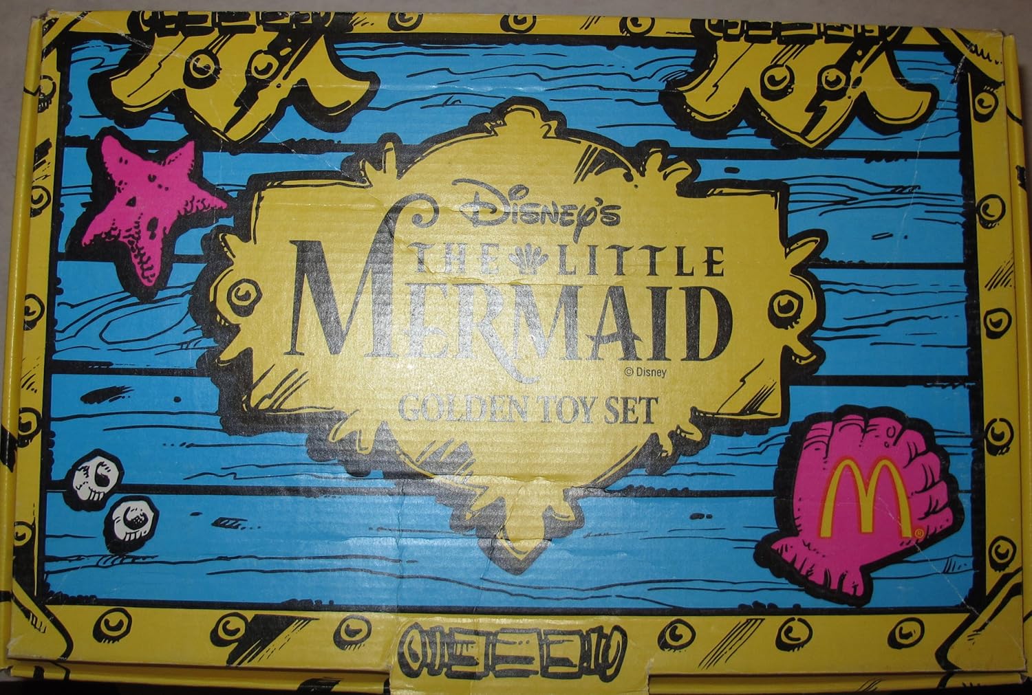 little mermaid golden toy set
