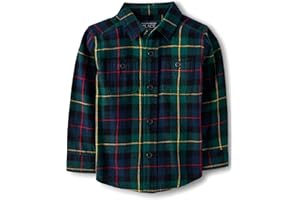 The Children's Place Baby-Boys and Toddler Long Sleeve Plaid Flannel Button Up Shirt