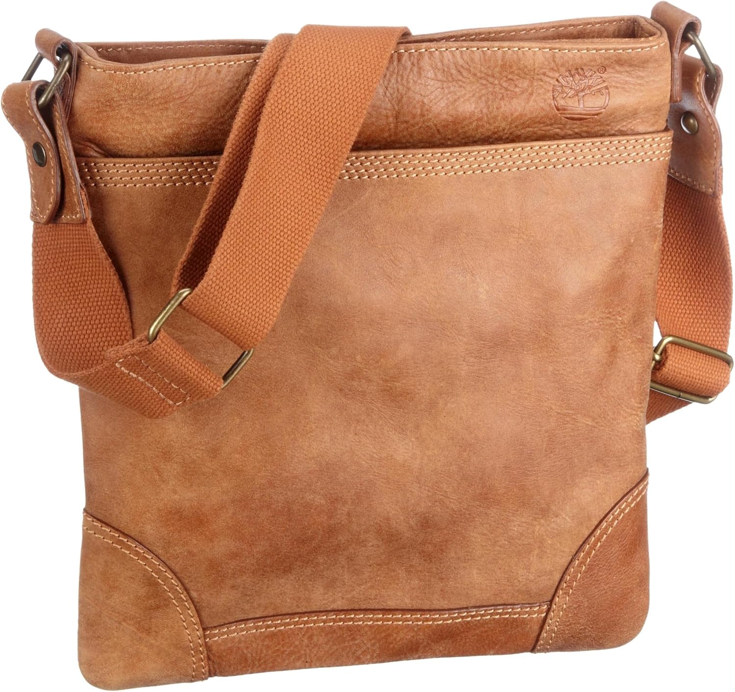 GreenLand Nature Borsa A Tracolla Westcoast In Pelle Marrone – 20 Cm – Con Tracolla Regolabile E Scomparti Con Zip