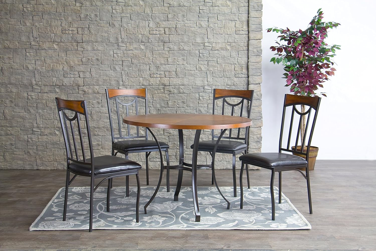 Amazon.com - Baxton Studio Lancaster Wood and Metal 5-Piece