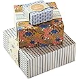 Hallmark Gift Boxes 3-Pack Assorted Sizes (Flowers and Stripes) for Birthdays, Bridal Showers, Mother's Day, Best Friends, Gifts for Her, Wrapped Treats and Cookies