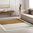 nuLOOM Fringed Performance Indoor Area Rug, Power Loomed, Easy Clean, Durable, Non-Shed, 5' x 8', Keeva Beige
