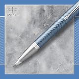 Parker IM Ballpoint Pen Blue Grey Chrome Trim Medium Point Gift Box view 3