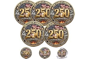 5Pcs God Bless America 250 Years of American Greatness CoinAmerica 250th Anniversary Commemorative CoinUs 250th Anniversa