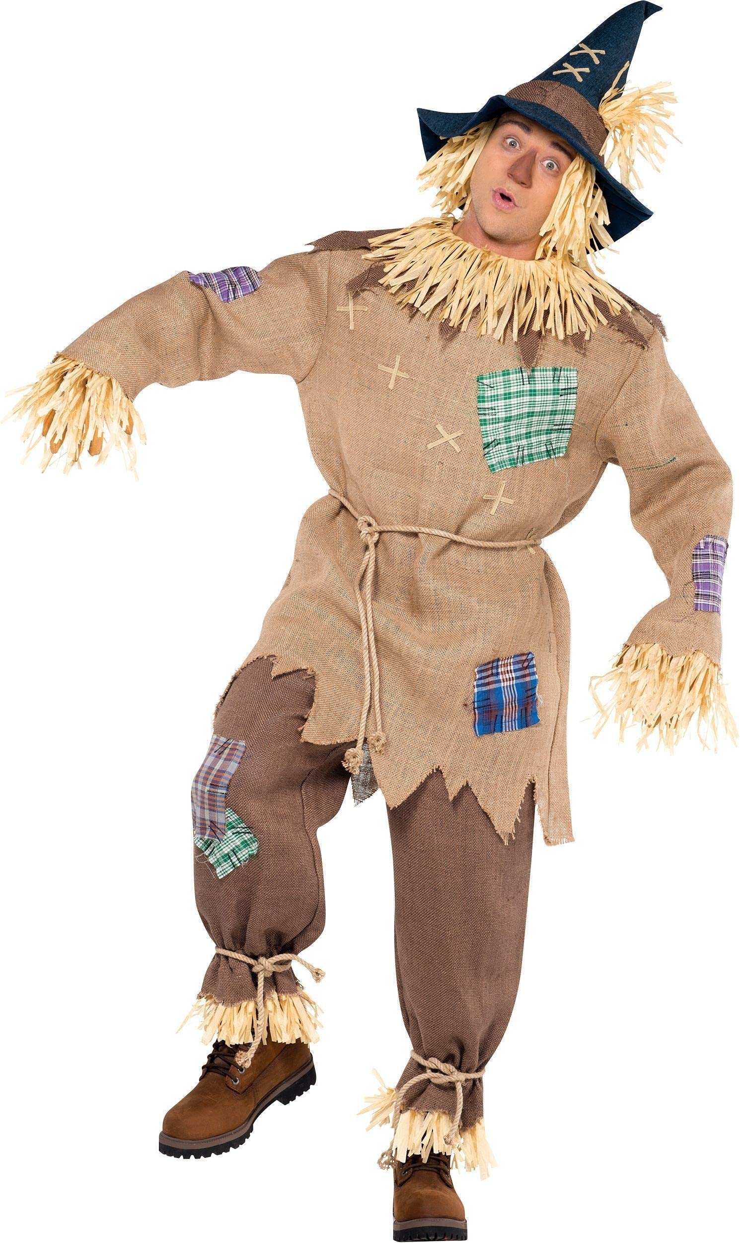 amscan Scarecrow Mens Fancy Dress Halloween Fairytale Book Week Adults Costume Outfit (Standard Size)