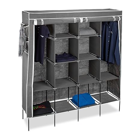 Relaxdays Valentin Folding Wardrobe Size Extra Large 181 X 167 X