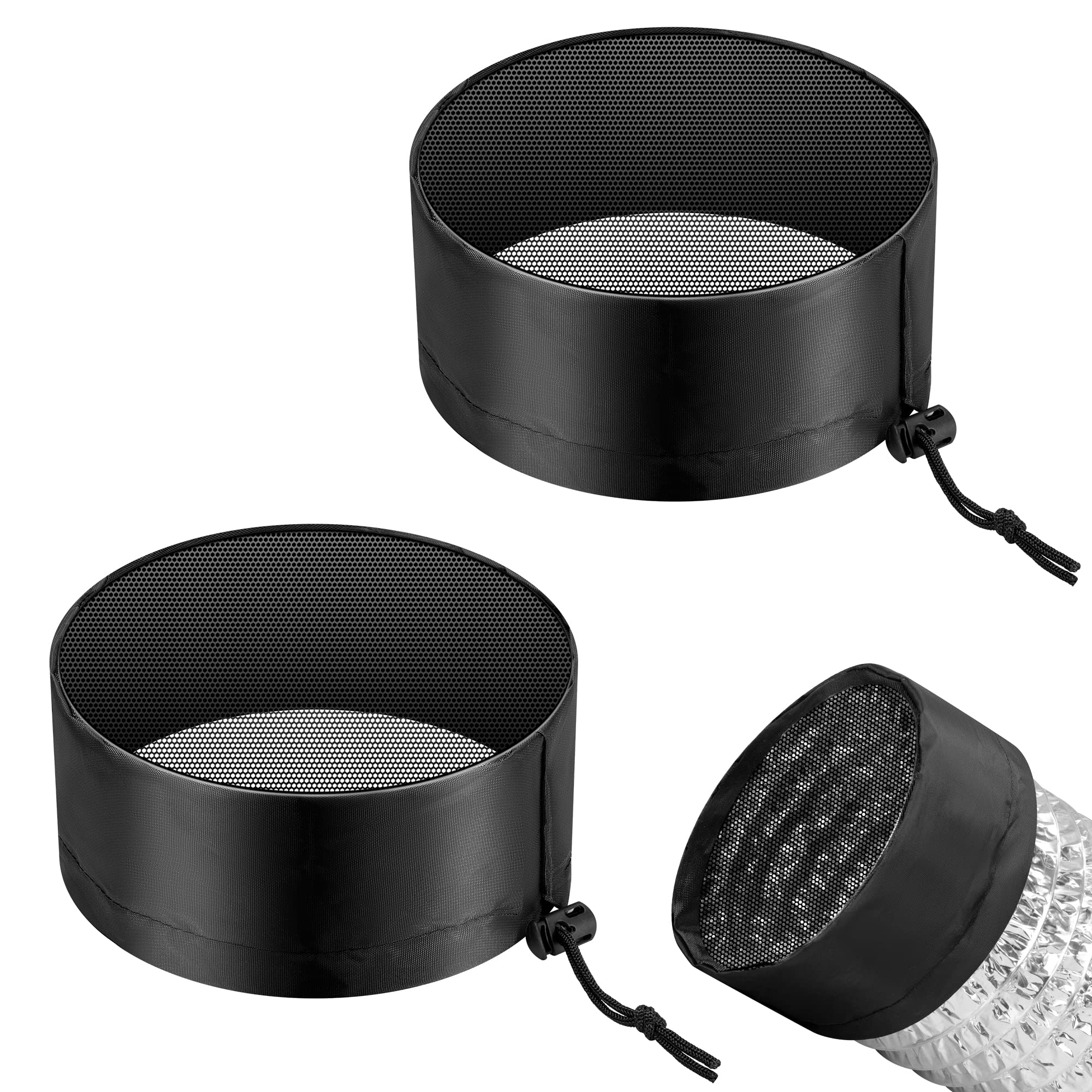 VIVOSUN 2-Pcs. Grow Tent Vent Cover, 4"/6"/8" Duct Filter Vent Cover with Elastic Band and Fixed Buckle for Plant Grow Tent Vent