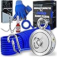 1325 lbs Large Magnet Fishing Kit | Complete Double Sided Fishing Magnet | Includes Strong Neodymium N52 Magnets, Durable 100ft Rope, Grappling Hook + More | Outdoor Treasure Hunting & Metal Detecting