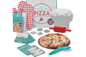 Tovla Jr. Ultimate Real Pizza Cooking Kit for Kids – Fun DIY Baking Set, STEM Activity for Ages 4+, Visual Learning Pizza Tools, Great Gift for Young Chefs