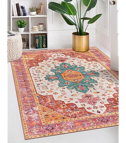 thumbnail image 2 of SAFAVIEH Transitional Boho Medallion Area Rug – Teal And Rose Crystal – CRS501T – New With Tags 2 of 6