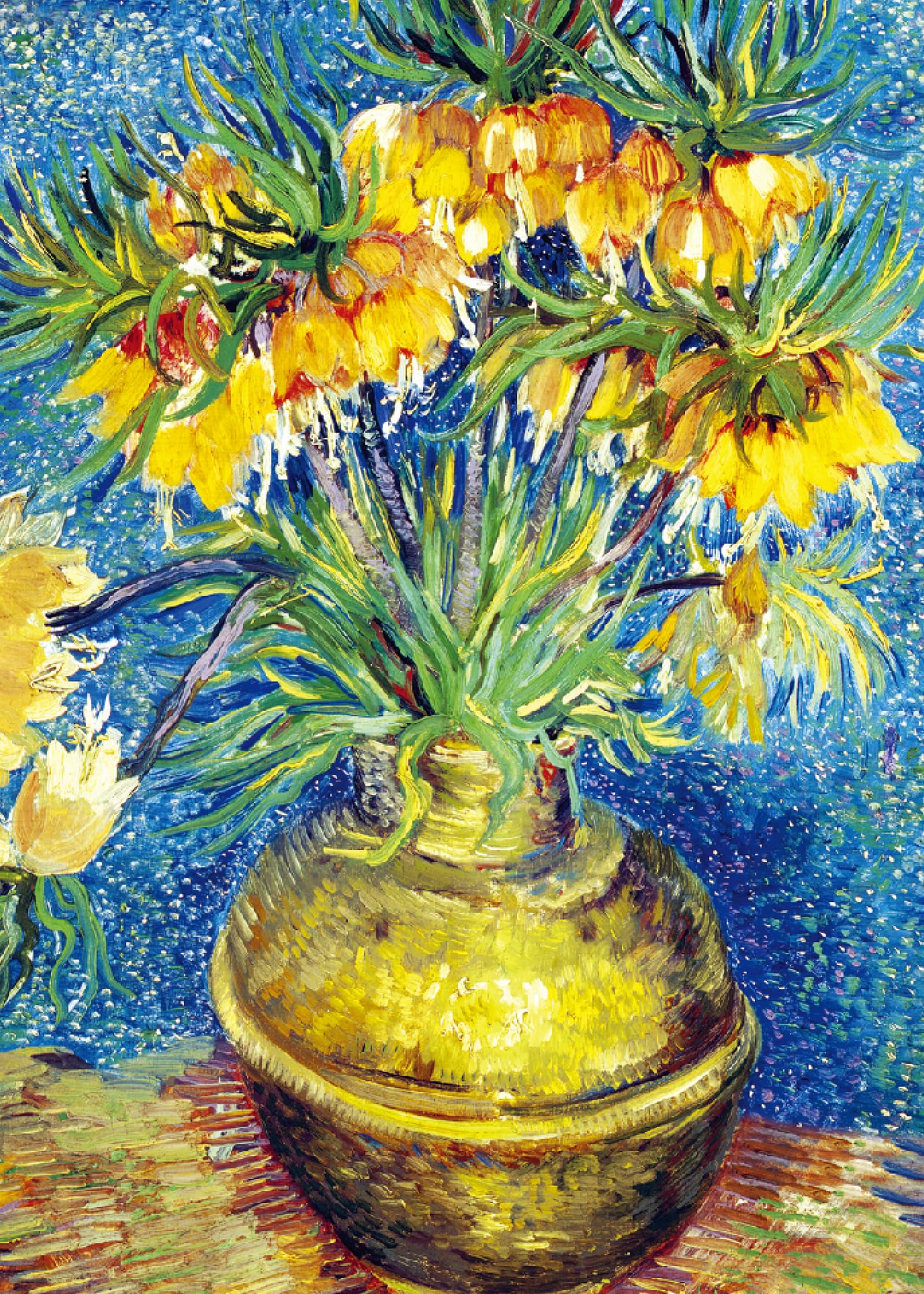 Photo 1 of 1000 Piece Puzzle for Adults Fritillaries in a Copper Vase by Van Gogh Jigsaw Puzzles 1000 Pieces Puzzles for Adults 1000 Pieces Oil Painting Puzzle 1000-Piece Jigsaw Puzzles for Seniors Teens