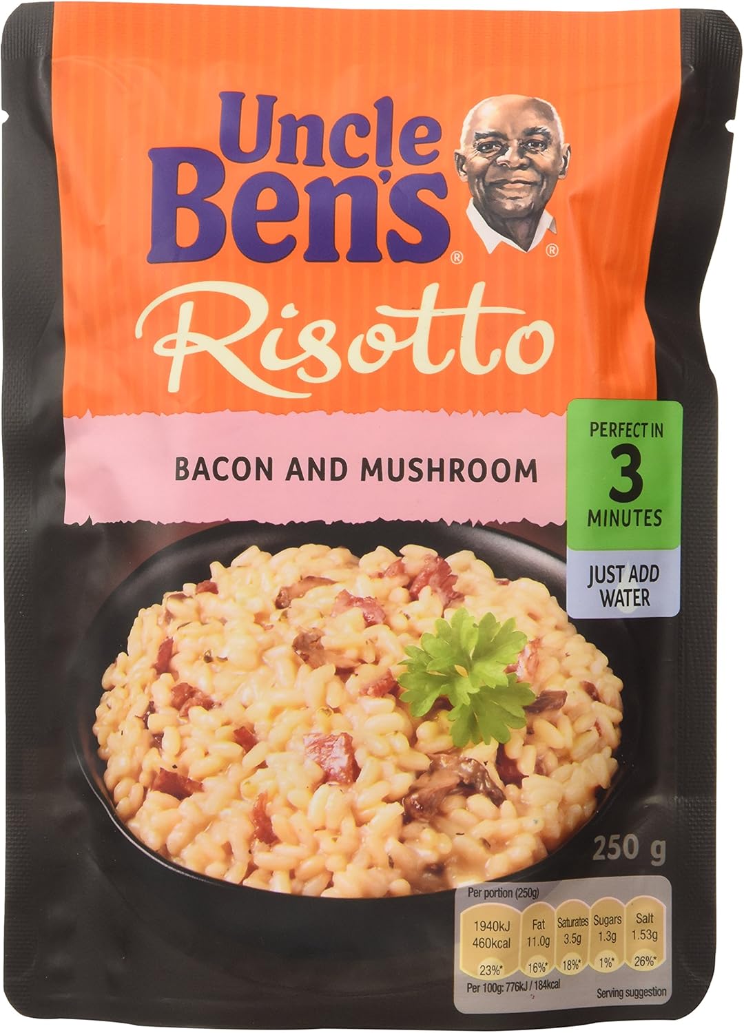 UNCLE BEN'S Express Bacon and Mushroom Risotto 250 g (Pack of 6
