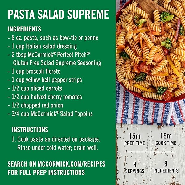 MCCORMICK PERFECT PINCH SALAD SUPREME SEASONING, 4.34 OZ