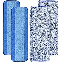 4 Pack Microfiber Cleaning Pad for Bona Mop Safe for Hardwood & Hard Surface Floors Dry Wet Floor Cleaning - Includes 2 Micro