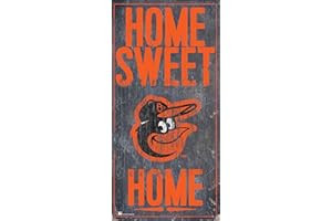 LA AUTO GEAR Orioles 6" x 12" Home Sweet Home Wood Sign