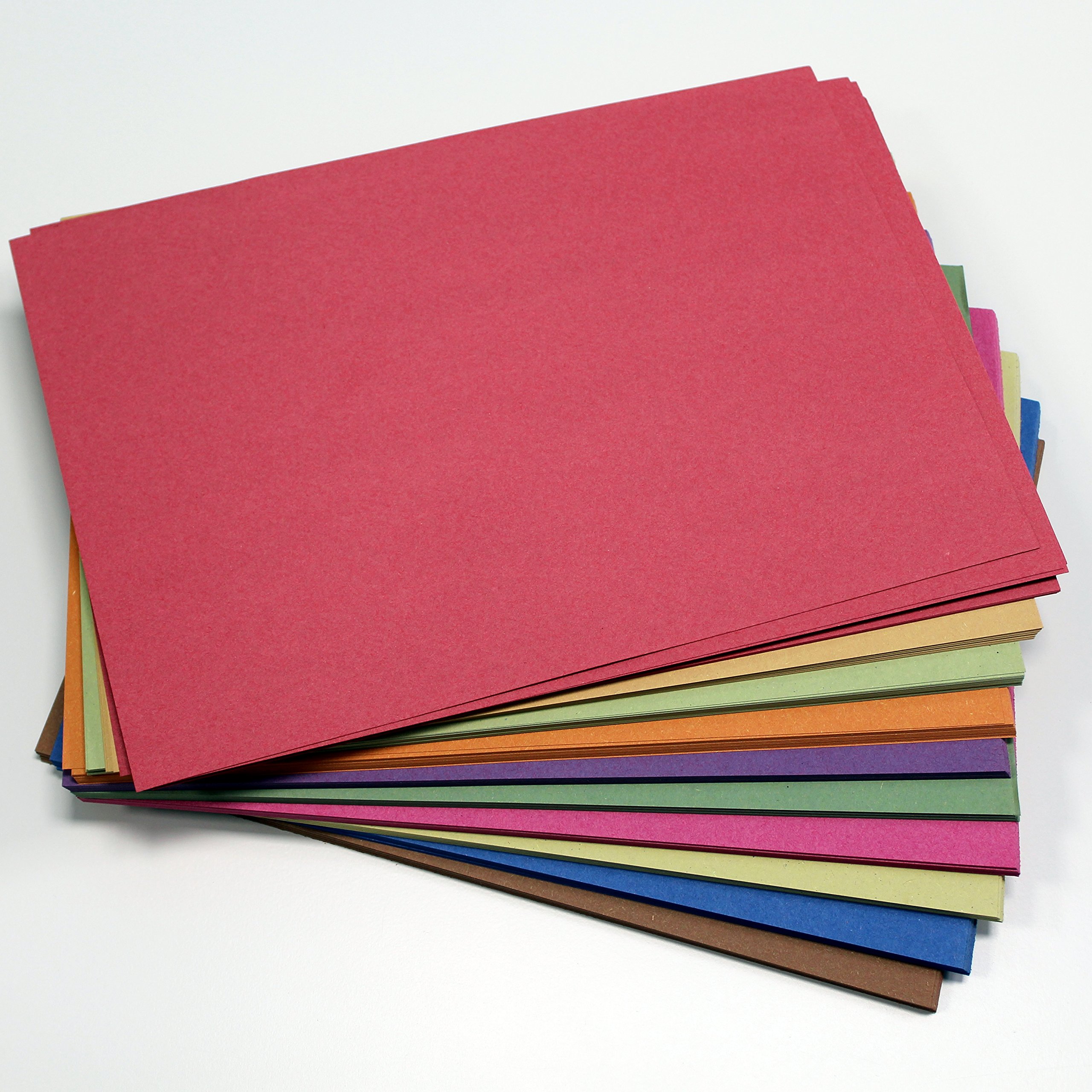 A4 Recycled Sugar Paper Bright Colours 250 Sheets in 10 Assorted Colours, Great for Arts & Crafts, Drawing, Painting & Scrap Booking. 30 x 21cm Sheet Size