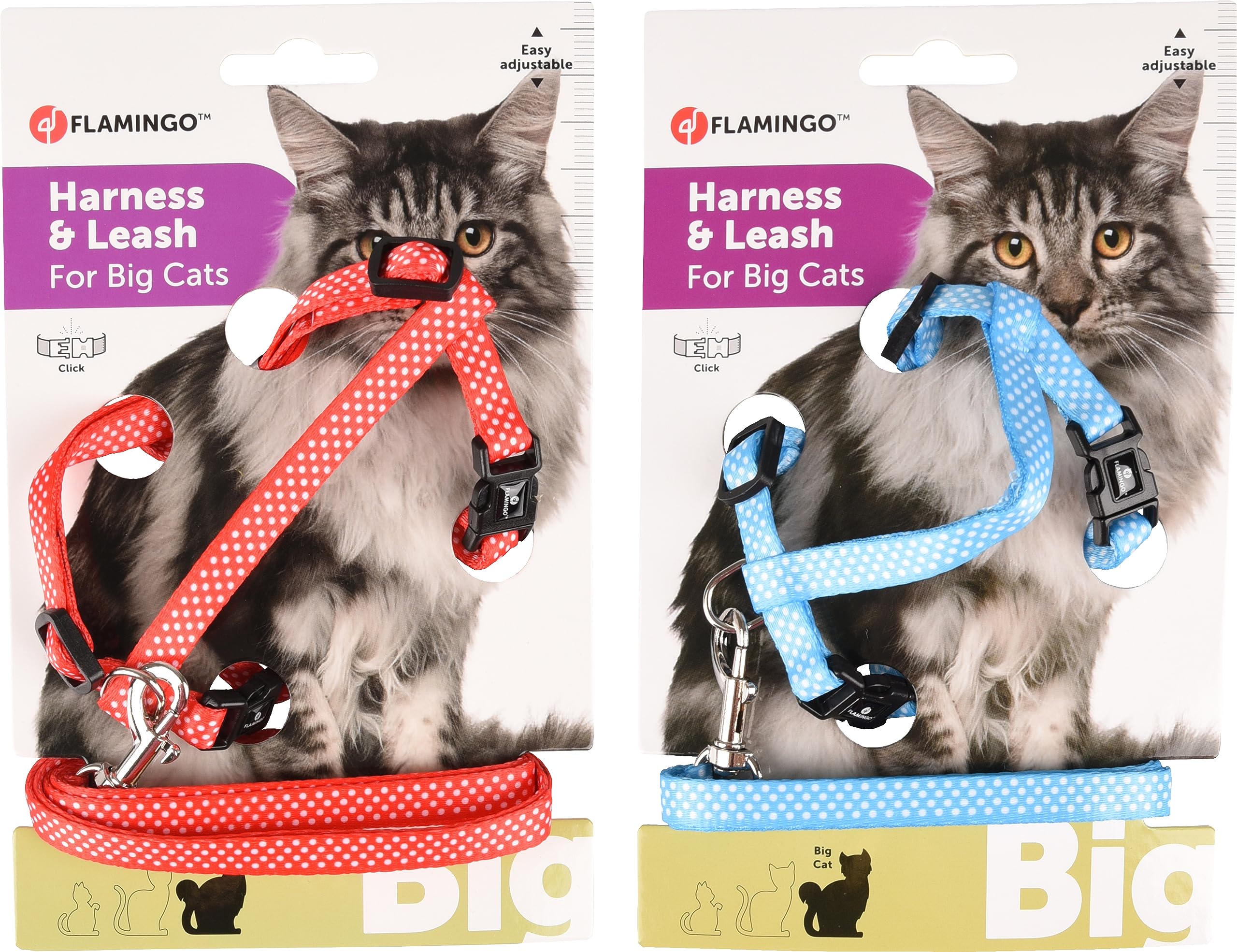 Flamingo Cat Harness with leash Aiwa Multiple colours 25-40cm 35-55cm 100cm 10mm — image 1