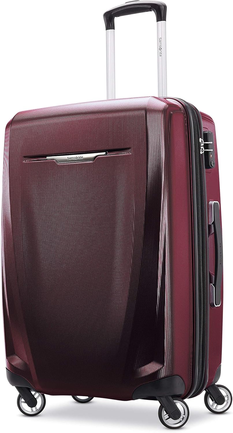 Samsonite Winfield 3 DLX Hardside Expandable Luggage with Spinners, Burgundy