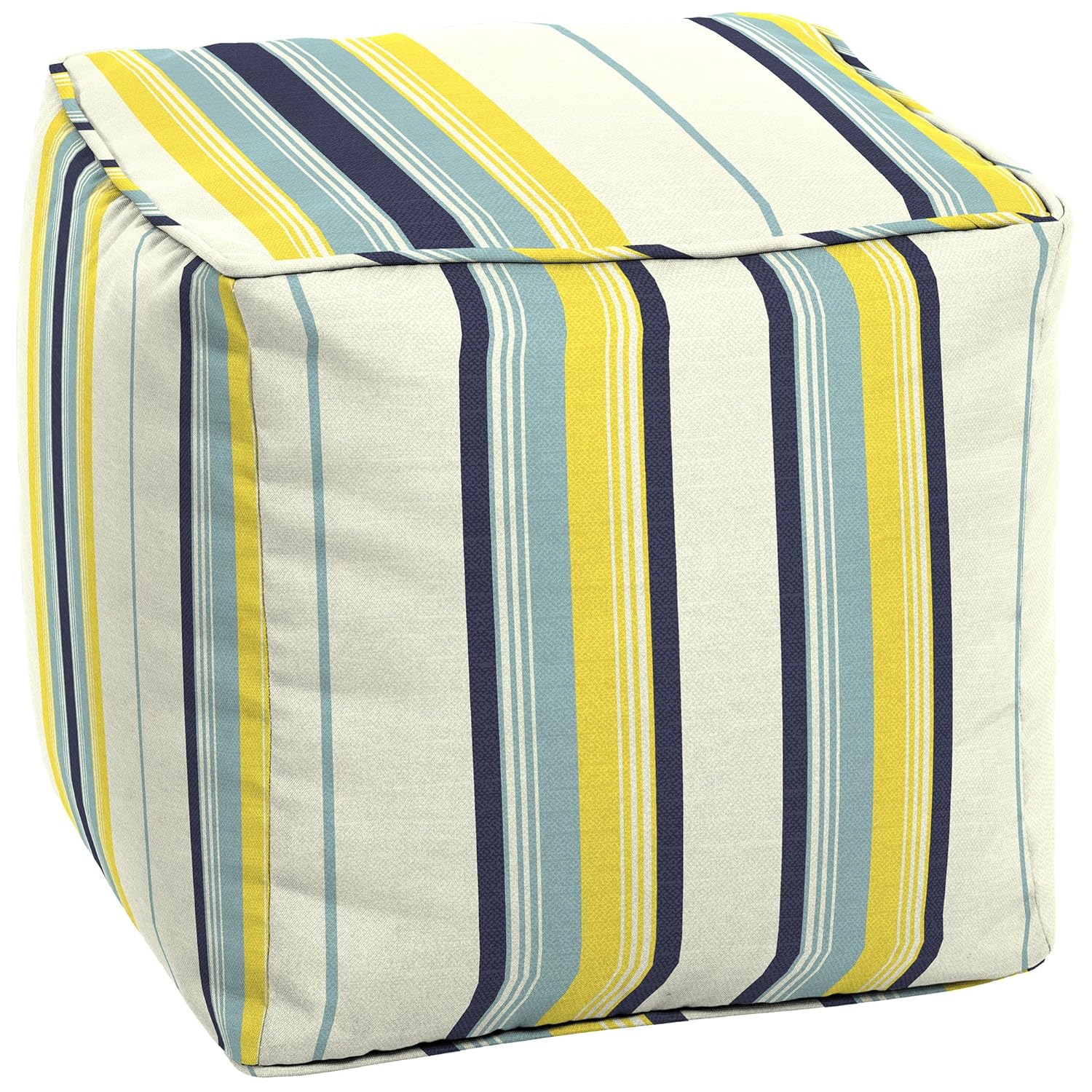 Amazon Com Mainstays Bell Gardens Stripe Outdoor Pouf Kitchen Dining