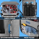 Everlasting Comfort Cooler Backpack Insulated 54 Cans 4 Wine Bottles Leakproof view 6