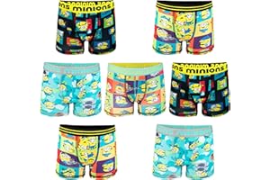 Despicable Me boys Minions Amazon Exclusive 7-pack Athletic Boxer Briefs in Sizes 2/3t, 4t, 4, 6 and 8