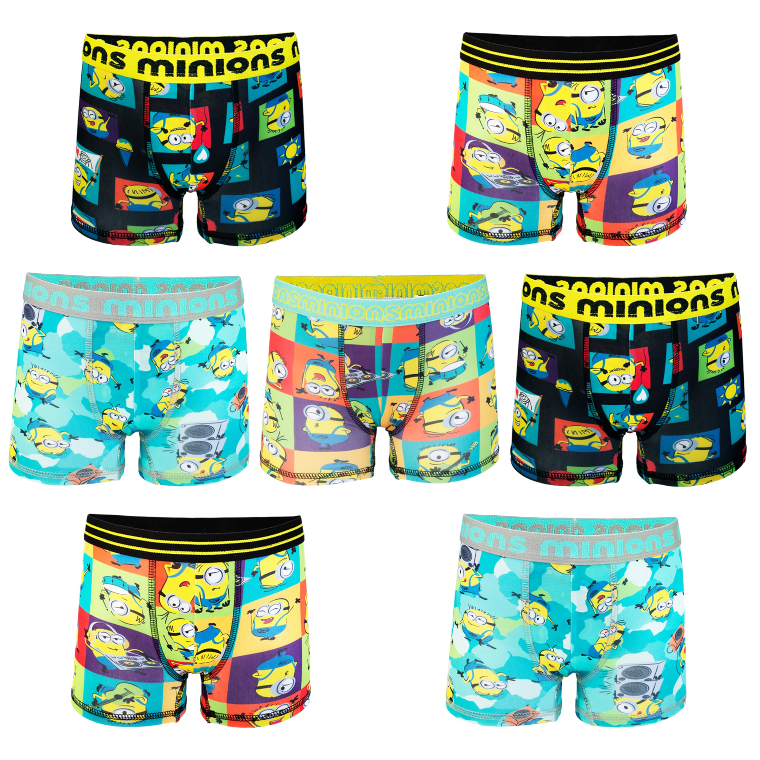 Photo 1 of Despicable Me Minions Amazon Exclusive 7-Pack Athletic Boxer Briefs in Sizes 2/3T, 4T, 4, 6 and 8