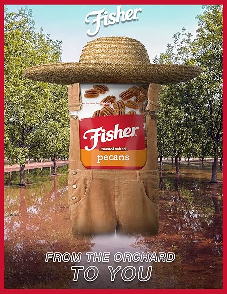 FISHER SNACK ROASTED SALTED PECANS, 4.5 OZ (PACK OF 1), MAMMOTH SALTED PECANS IN RESEALABLE POUCH, PERFECT FOR GIFTING OR PERSONAL ENJOYMENT, CRUNCHY, AND IRRESISTIBLY ROASTED