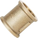 HYDROBIL 3/4" Brass MUFF Thread Pipe Fitting Female x Female Screwed view 3