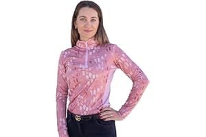 EQUESTRIAN ARTISANS Equestrian Sun Shirt for Women -Ladies Long Sleeve Horseback Riding Base Layer Shirt - English and Dressage Horse Riders Gift