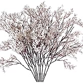 ansdowns 10 Pcs Babys Breath Artificial Flowers Bulk Real Touch Flowers Fake Flowers Silk Flowers for Home Decor Indoor Floral Arrangement Table Centerpieces Festival Party Decor (White)