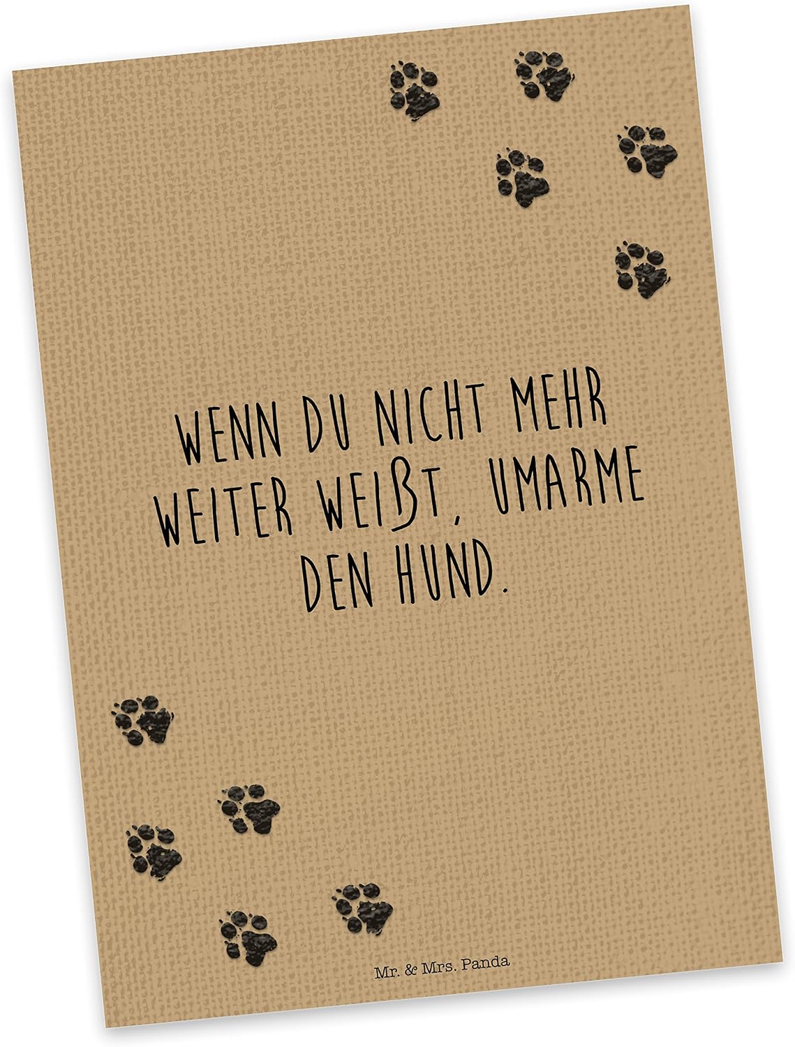 Mr. & Mrs. Panda Postkarte mit Spruch "Wenn du nicht mehr weiter weißt