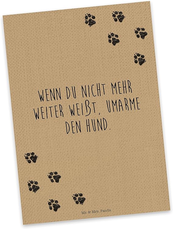 Mr. &amp; Mrs. Panda Postkarte mit Spruch &quot;Wenn du nicht mehr weiter weißt