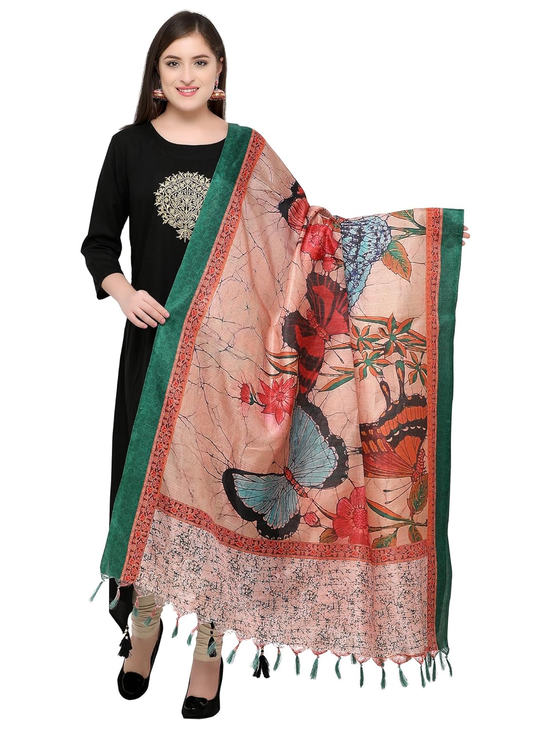 mrinalika fashion women's khadi silk digital print dupatta(red & peach_dgdpt31_free size)