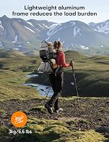 besrey Baby Backpack Carrier Toddler Hiking Backpack 5-Point Seat Silver Grey view 8