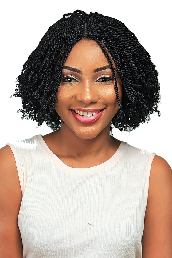 Amazon Com Kinky Twist Wig Color 1 12 Inches Beauty