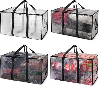ClearSpace Oversized Storage Bag Large 86L 29x13x14 4 Pack with Handles