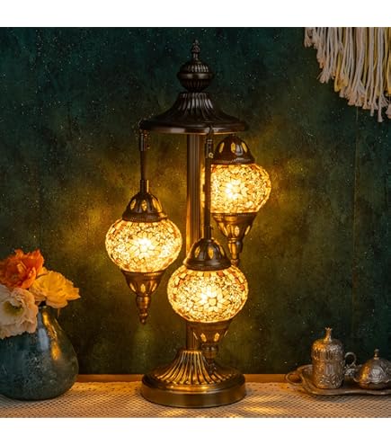 ラファエル　ファイエンスリー　ド　ジアン　16cmプレート　3枚 Marrakech Moroccan Mosaic Lamps Turkish Table Lamps