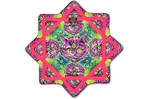 First Earth Flow Star - Dapo Star - UV Reactive - 25" - Beginner to Expert Flow Toy - Spinning Rave Prop (Cheshire Dreams)