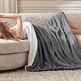 ACCU-WARMTH Tufted Heated Blanket Throw Size- Fast Warming with 6 Heat Settings & 4 Hours Auto-Off, Electric Throw Blanket for Couch, 50"x60", London Grey