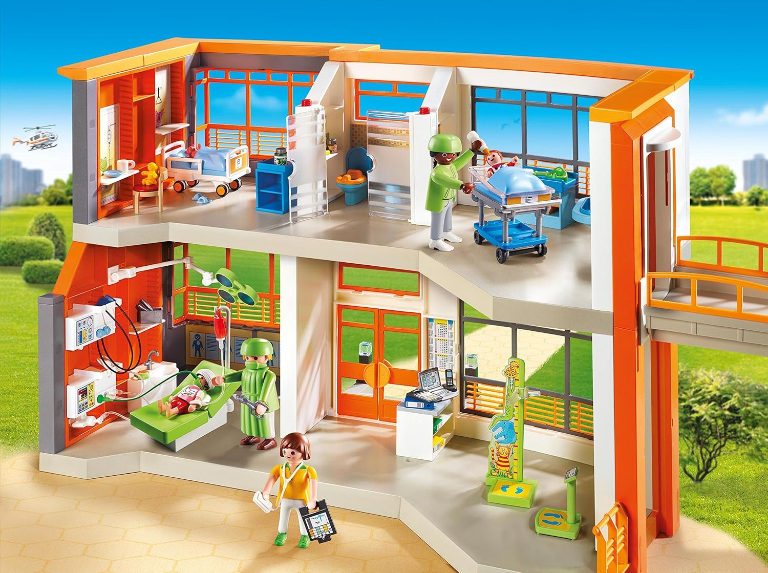 playmobil hospital play box