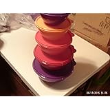 Tupperware Wonderlier Bowl 5 Pc Set Asst Colors with Sparkle