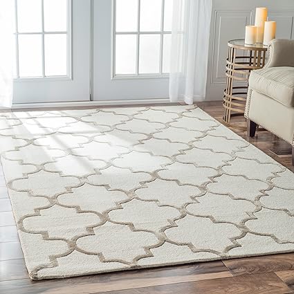 Amazon Com Handmade Moroccan Trellis Faux Silk Wool Nickel Area
